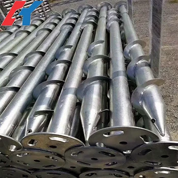 Sistem Pemasangan Suria Ground Helical Spiral Pile Anchor